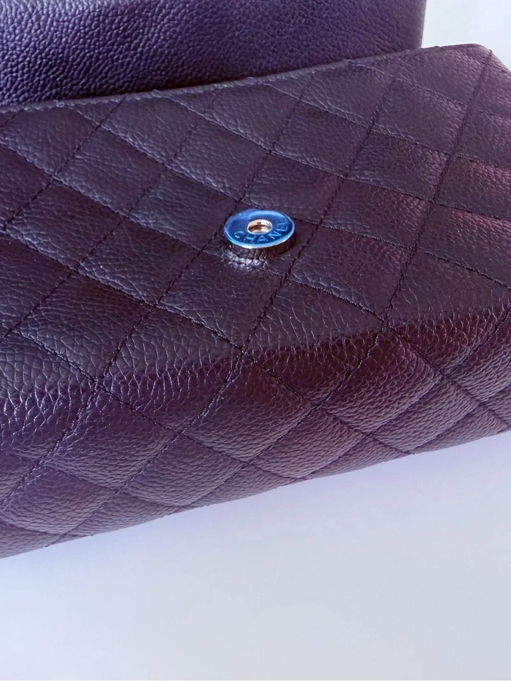 CHANEL Black Quilted Caviar Leather belt bag